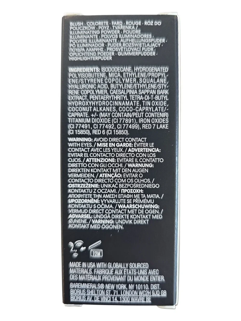 Bare Minerals NIB Complexion Rescue Highlighting Blush in Pink Glow Retail $28